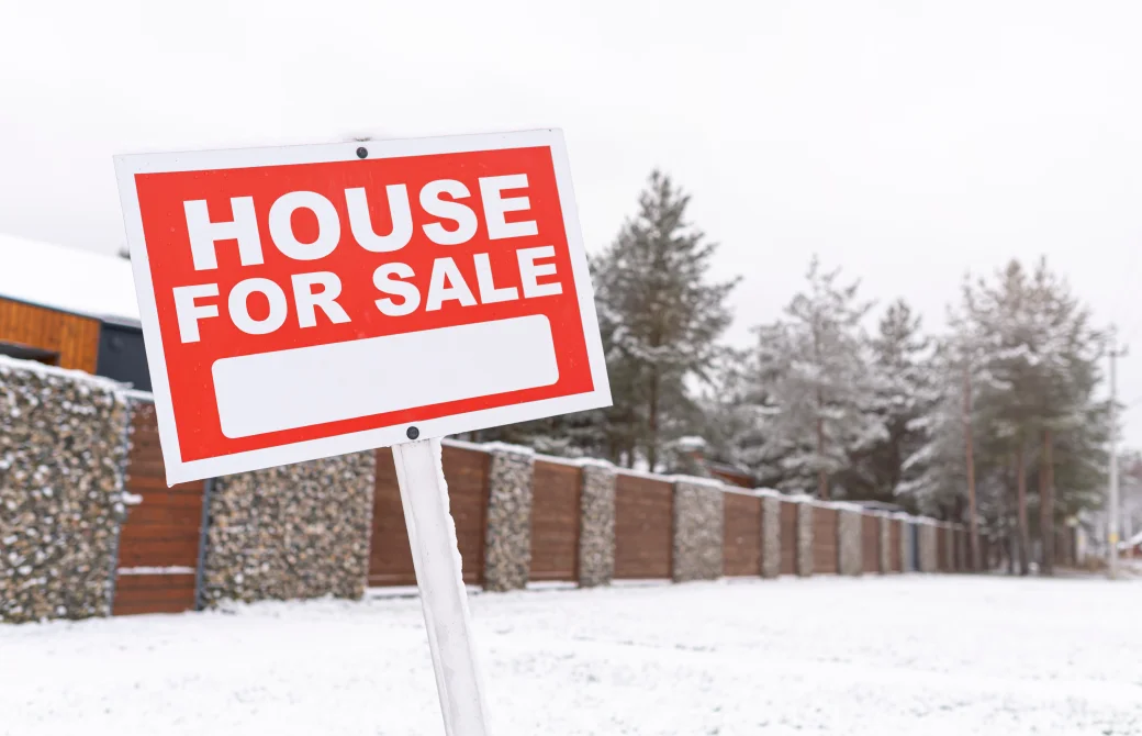 house for sale in winter